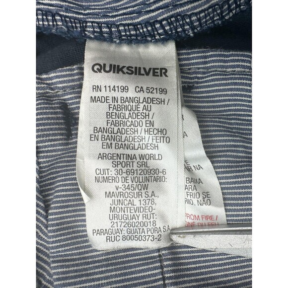 Quiksilver Shorts Mens 38 Blue Straight Fit Classic Chino Casual Walking Summer - Picture 6 of 12